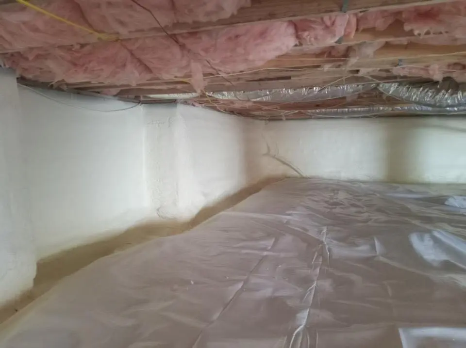Crawl space encapsulation with closed-cell spray foam for Roof Maintenance in Rossville